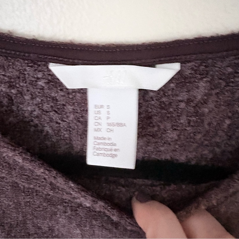 H&M Brown Batwing Fuzzy Sweater Size Small - Picture 8 of 10
